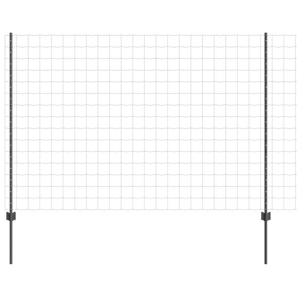vidaXL Plot s sloupkem Šedá 1,5 x 10 m Ocel