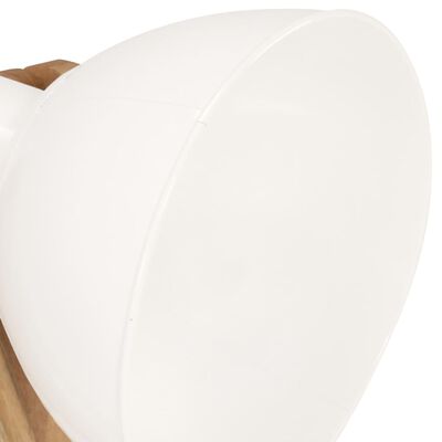 vidaXL Stojací lampa bílá E27 masivní mangovníkové dřevo