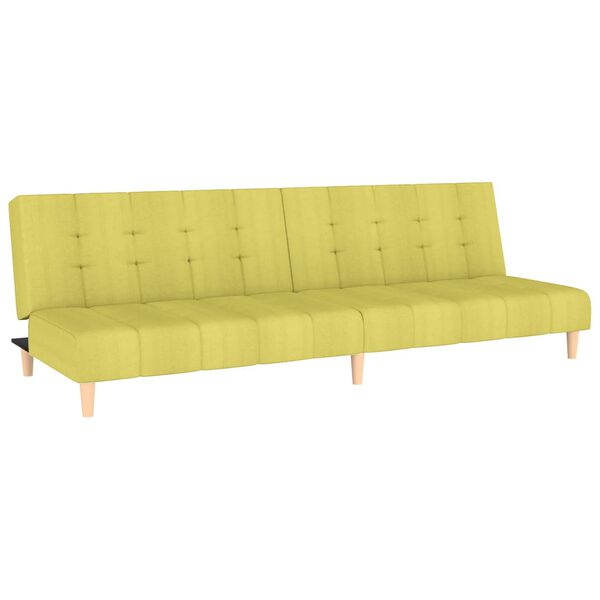 vidaXL 2m&iacute;stn&aacute; rozkl&aacute;dac&iacute; pohovka zelen&aacute; textil