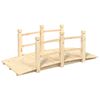 vidaXL Zahradn&iacute; můstek se z&aacute;bradl&iacute;m 150x67x56 cm masivn&iacute; smrkov&eacute; dřevo
