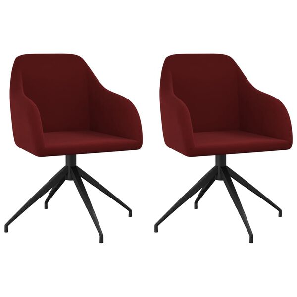 vidaXL J&iacute;deln&iacute; židle 2 ks v&iacute;nov&eacute; samet