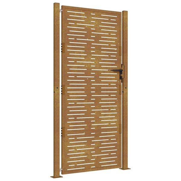 vidaXL Zahradní brána 100 x 200 cm z corten oceli, čtvercový design