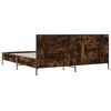 vidaXL R&aacute;m postele kouřov&yacute; dub 180 x 200 cm kompozitn&iacute; dřevo a kov
