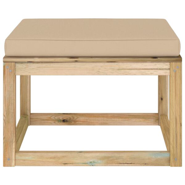 vidaXL Zahradn&iacute; podnožka s podu&scaron;kou zeleně impregnovan&aacute; borovice