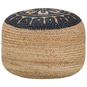 vidaXL Ručně vyroben&yacute; sedac&iacute; puf modr&yacute; 45 x 30 cm juta