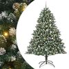 vidaXL Uměl&yacute; v&aacute;nočn&iacute; stromeček Zelen&aacute; 240 cm PVC, plast a ocel