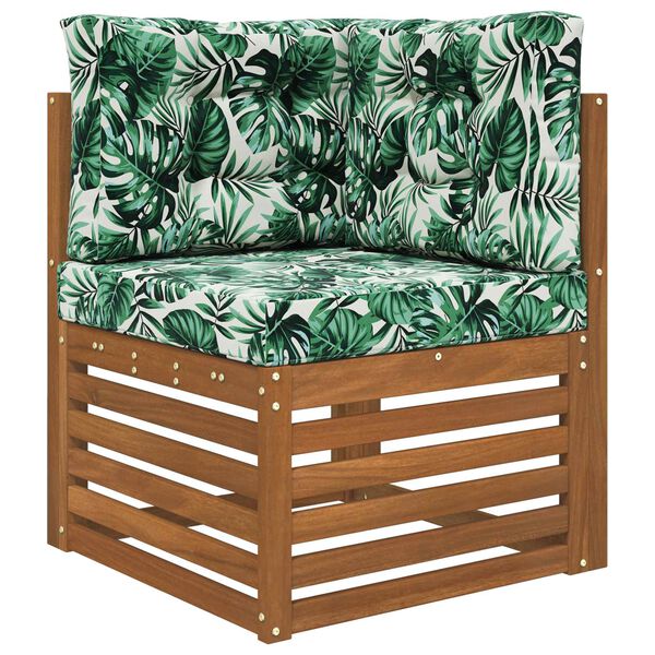 vidaXL Venkovn&iacute; pol&scaron;t&aacute;ř na pohovku 3 pcs Vzor listů Polyester