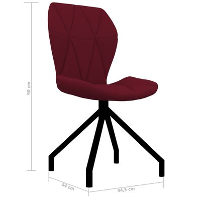 vidaXL Jídelní židle 6 ks vínové umělá kůže