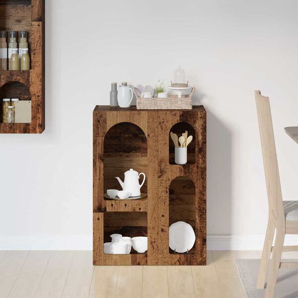 vidaXL Serv&iacute;rovac&iacute; skř&iacute;ň Star&eacute; dřevo 59 x 35 x 80.5 cm