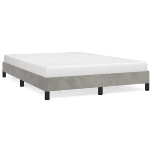 vidaXL R&aacute;m postele bez matrace světle &scaron;ed&yacute; 140 x 190 cm samet