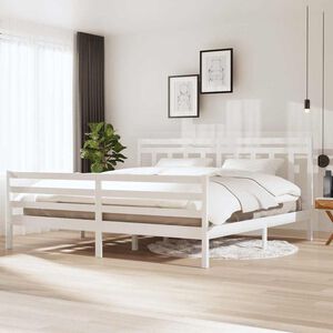 vidaXL R&aacute;m postele b&iacute;l&yacute; masivn&iacute; dřevo 200 x 200 cm