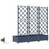 vidaXL Zahradn&iacute; pěstebn&iacute;k 3 pcs &Scaron;ed&yacute; 120 x 40 x 126 cm Plast