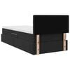 vidaXL Postel s &uacute;ložn&yacute;m prostorem s matrac&iacute; Čern&aacute; 90 x 200 cm samet