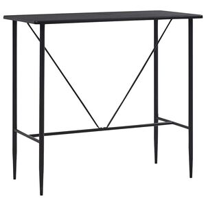 vidaXL Barov&yacute; stůl čern&yacute; 120 x 60 x 110 cm MDF
