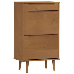 vidaXL Botn&iacute;k MOLDE hněd&yacute; 59,5 x 35 x 103 cm masivn&iacute; borov&eacute; dřevo