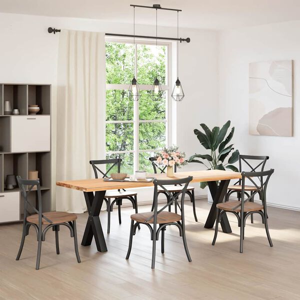 vidaXL Nohy k j&iacute;deln&iacute;mu stolu ve tvaru X, 2 ks, čern&eacute;, 50 x (72-73) cm, ocel