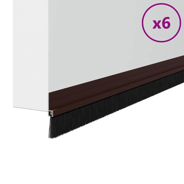 vidaXL Samolepic&iacute; &scaron;těrbiny na dveře 6 pcs Hněd&aacute; 100 cm