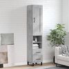 vidaXL Skř&iacute;ň highboard betonově &scaron;ed&aacute; 34,5x34x180 cm kompozitn&iacute; dřevo
