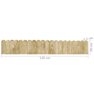 vidaXL Trávníkové lemy 2 ks 120 cm impregnované borové dřevo