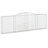 vidaXL Klenuté gabionové koše 5 ks 400x30x120/140cm pozinkované železo