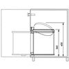 Hailo Odpadkový koš do skříňky Compact-Box vel. M 15 l bílý 3555-001