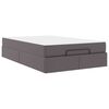 vidaXL Rám postele s matrací Šedá 120 x 190 cm Umělá kůže