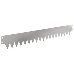 vidaXL Okraj tr&aacute;vn&iacute;ku 50 pcs 103 x 15 cm kov Stř&iacute;brn&aacute;