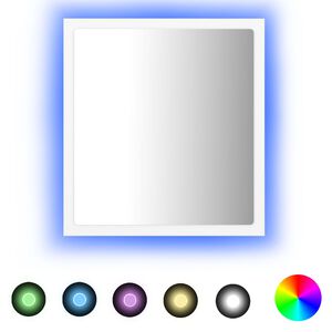 vidaXL LED koupelnové zrcadlo bílé 40 x 8,5 x 37 cm akrylové