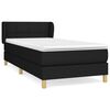 vidaXL Box spring postel s matrac&iacute; čern&aacute; 80 x 200 cm textil