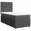 vidaXL Box spring postel s matrac&iacute; tmavě &scaron;ed&aacute; 90x200 cm textil