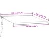 vidaXL Automatická zatahovací markýza hnědá 300 x 250 cm