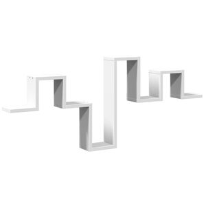 vidaXL N&aacute;stěnn&aacute; police b&iacute;l&aacute; 104,5 x 10 x 43 cm kompozitn&iacute; dřevo