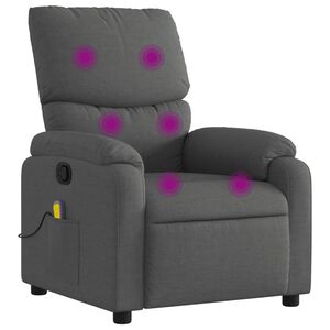 vidaXL Mas&aacute;žn&iacute; křeslo s polohovac&iacute;m mechanismem, tmavě &scaron;ed&eacute;, l&aacute;tkov&eacute;