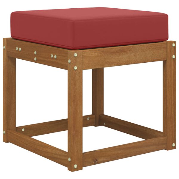 vidaXL Venkovn&iacute; sedac&iacute; pol&scaron;t&aacute;ř v&iacute;nov&aacute; červen&aacute; 40 x 40 x 8 cm