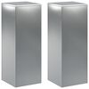 vidaXL Stojan na rostliny 2 pcs Stř&iacute;brn&aacute; 30 x 30 x 80 cm Nerezov&aacute; ocel