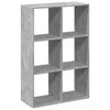 vidaXL Knihovna/děl&iacute;c&iacute; stěna betonově &scaron;ed&aacute; 69,5x29x103,5 cm kompozit