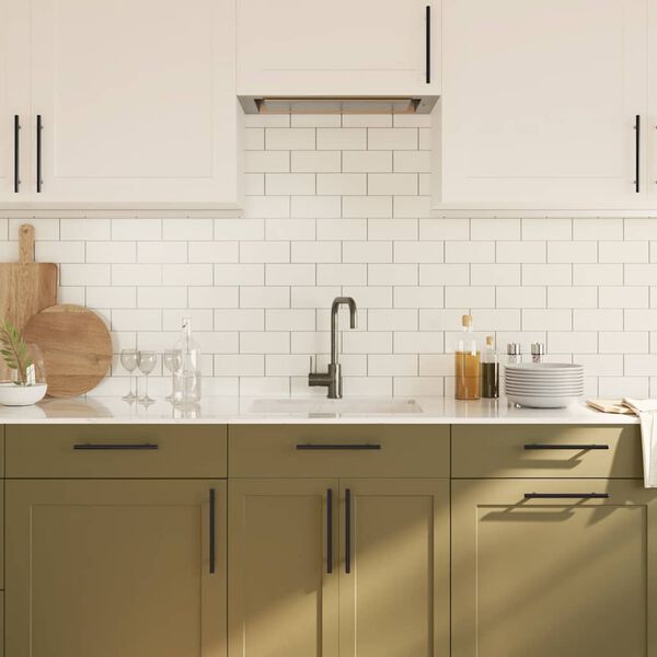 vidaXL Nábytkové úchytky 10 ks černé 160 mm nerezová ocel