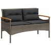 vidaXL Zahradn&iacute; lavice s podu&scaron;kami 116 x 62,5 x 74 cm &scaron;ed&aacute; polyratan