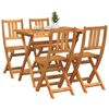 vidaXL Zahradní bistro set 5 pcs Hnědá masivní akáciové dřevo