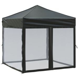 vidaXL Skl&aacute;dac&iacute; party stan s bočn&iacute;mi stěnami čern&yacute; 2 x 2 m