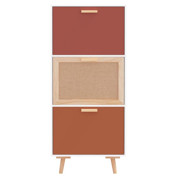 vidaXL Botn&iacute;k b&iacute;l&yacute; 52 x 25 x 120 cm kompozitn&iacute; dřevo