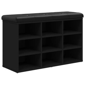 vidaXL Lavice s botn&iacute;kem čern&aacute; 82 x 32 x 50 cm kompozitn&iacute; dřevo