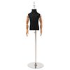 vidaXL Nastaviteln&yacute; manek&yacute;n 120-157 cm s podstavcem Unisex PP Čern&aacute;