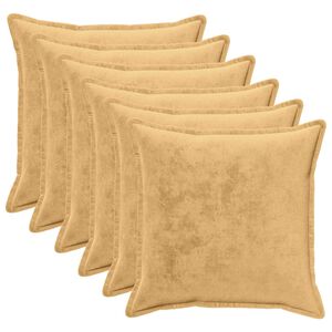 vidaXL Povlak na pol&scaron;t&aacute;ř 6 pcs HOUTEN Taupe 70 x 70 cm Flanel