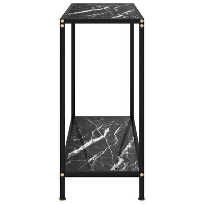 vidaXL Konzolový stolek černý 80 x 35 x 75 cm tvrzené sklo