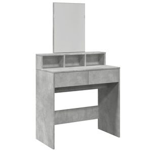 vidaXL Toaletn&iacute; stolek se zrcadlem betonově &scaron;ed&yacute; 80 x 41 x 144,5 cm