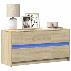 vidaXL TV skř&iacute;ňka s LED dub sonoma 100 x 34 x 50 cm kompozitn&iacute; dřevo