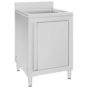 vidaXL Gastro kuchyňsk&aacute; dřezov&aacute; skř&iacute;ňka 60 x 60 x 96 cm nerezov&aacute; ocel