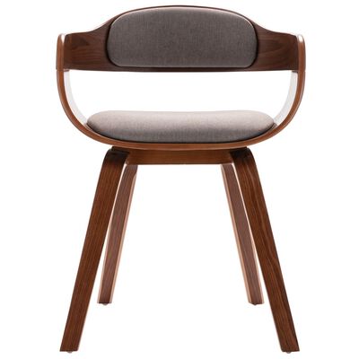 vidaXL Jídelní židle taupe ohýbané dřevo a textil