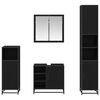 vidaXL Sada koupelnového nábytku 4 pcs Černý dub kompozitní dřevo